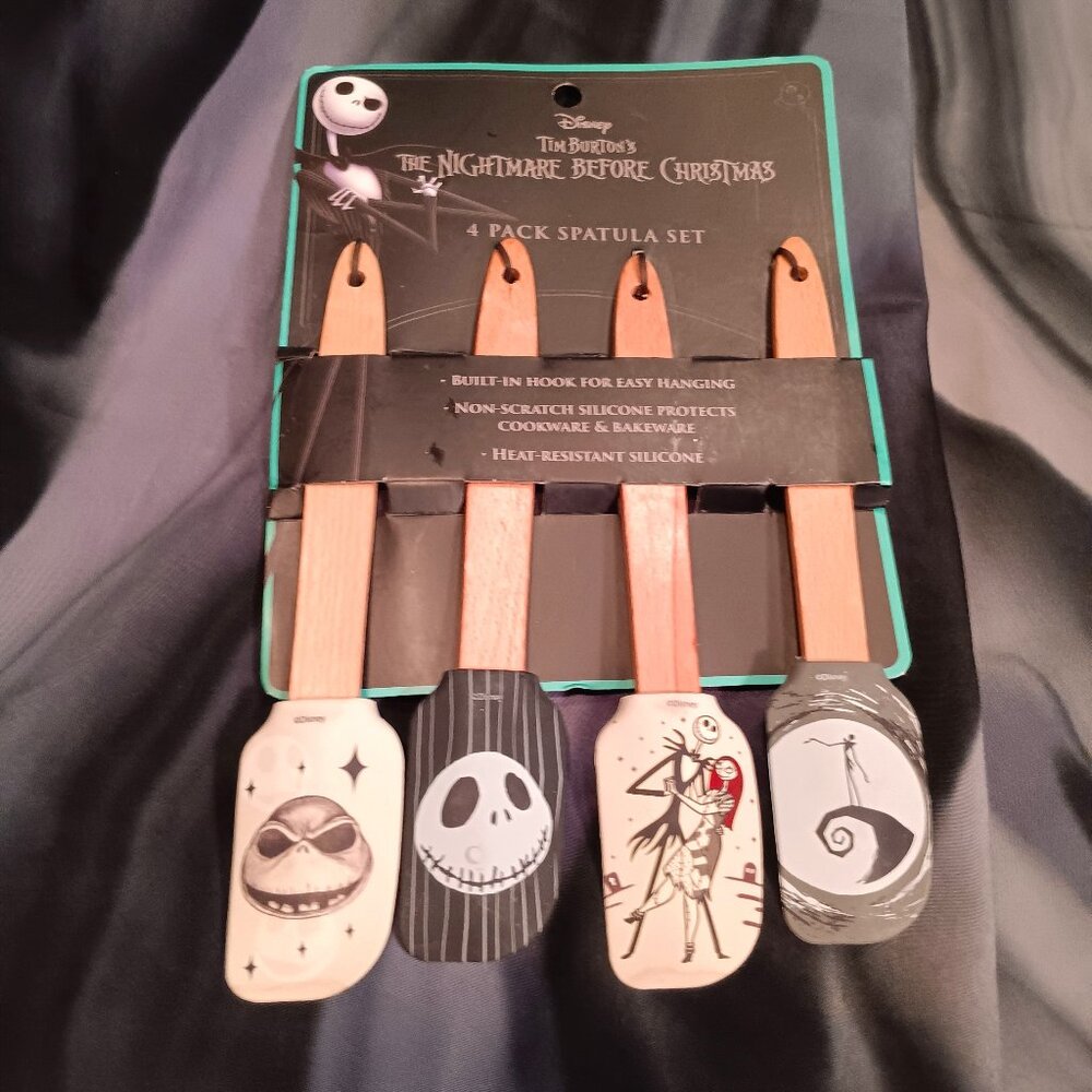 NWT Nightmare Before Christmas-Set of 4- 8" silicone spatulas